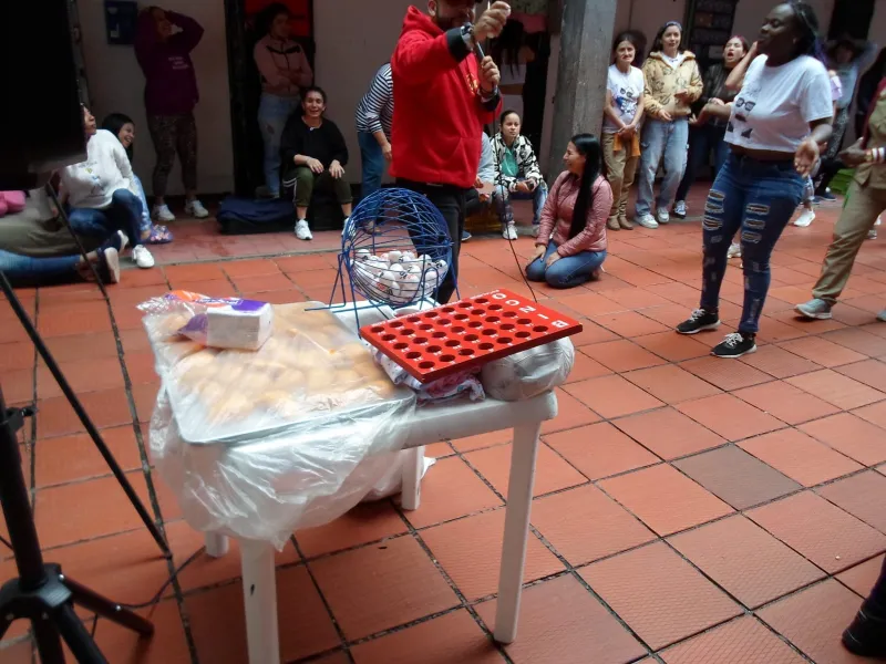 Bingo recreativo de alimentación