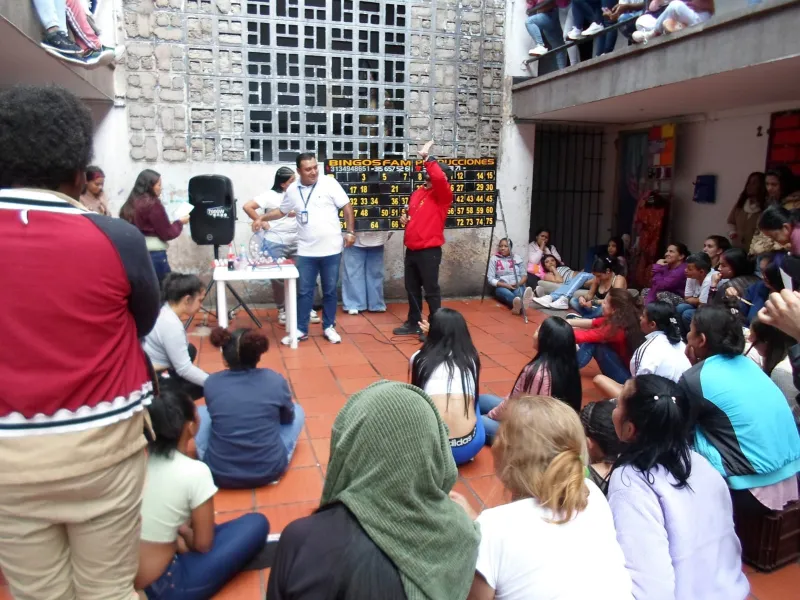 Bingo recreativo de alimentación